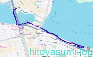 Gamla stanから474バスまで徒歩で行く道のり